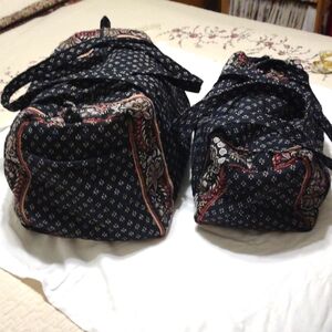 Vera Bradley large tote and weekender bag. Both are in excellent condition.